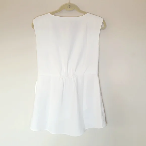 White House Black Market White Sleeveless Top - Picture 8 of 11